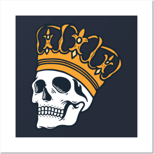 King Skull with Crown Posters and Art